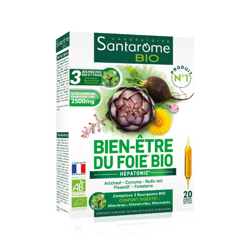 Hepatoprotectoare - Santarome Bien Etre du foie BIO hepatonic x 20 fiole, medik-on.ro