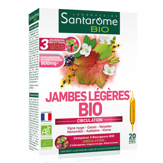 Suplimente - Santarome Bio Jambes Legeres  x 20 fiole, medik-on.ro