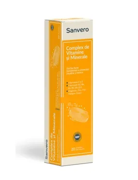 Multivitamine si minerale - Sanvero complex de vitamine si minerale x 20 comprimate efervescente, medik-on.ro