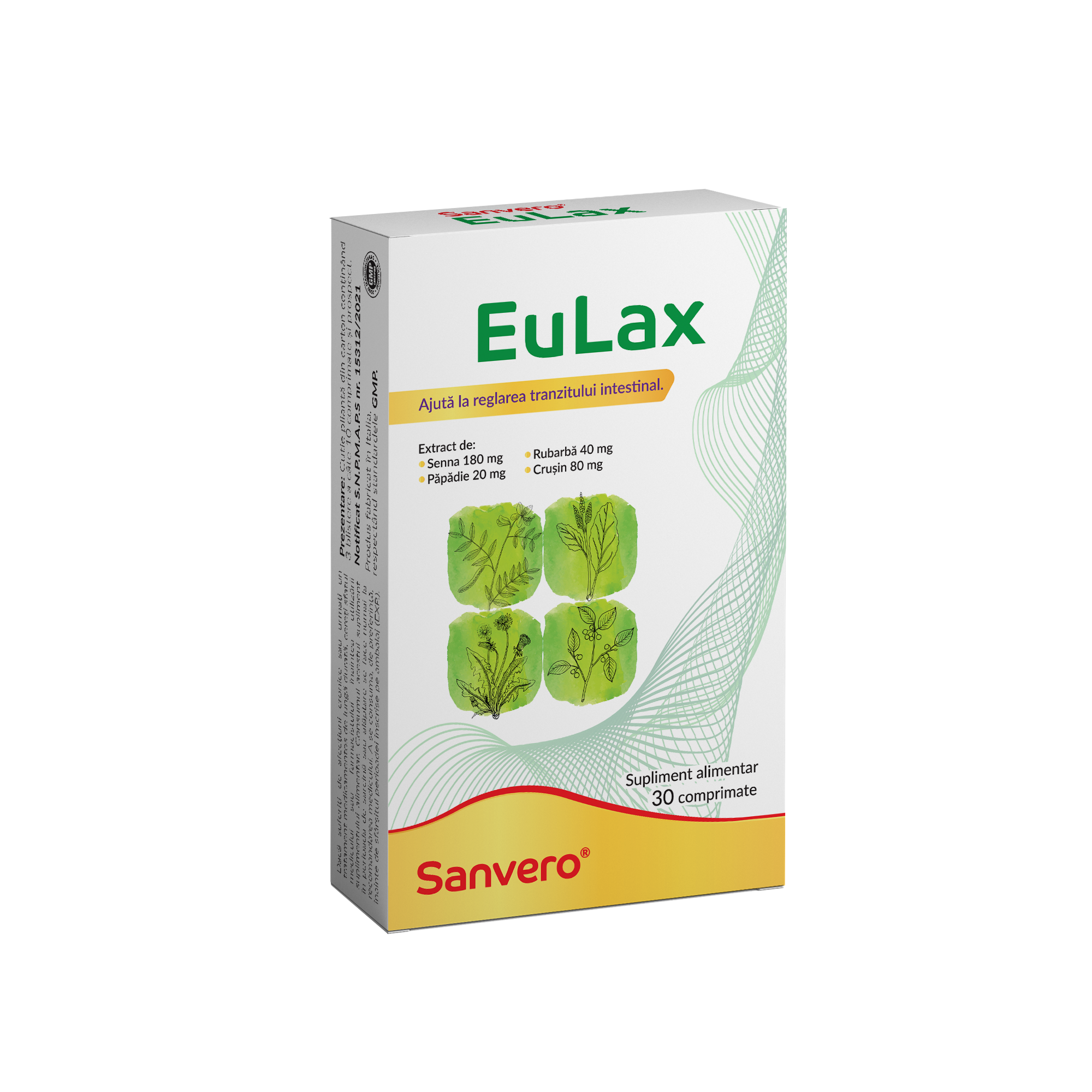Constipatie - Sanvero EuLax x 30 comprimate, medik-on.ro