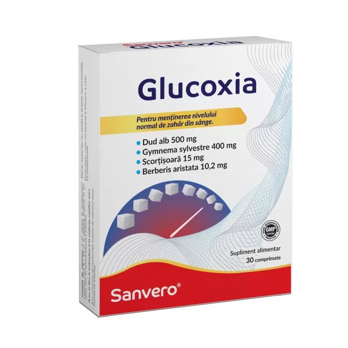 Antidiabetice - Sanvero Glucoxia x 30 comprimate, medik-on.ro