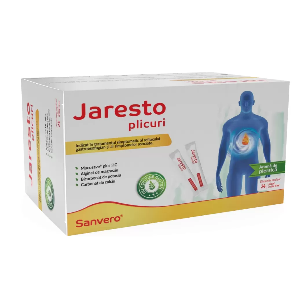 Antiacide - Sanvero Jaresto suspensie orala x 24 plicuri, medik-on.ro