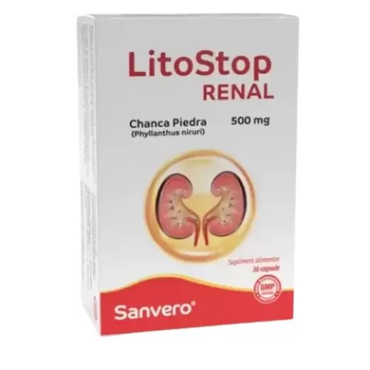 Dezinfectante urinare - Sanvero Litostop Renal x 30 comprimate, medik-on.ro