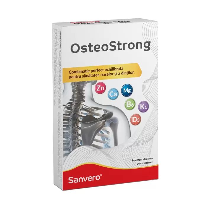 Suplimente - Sanvero OsteoStrong x 30 comprimate, medik-on.ro