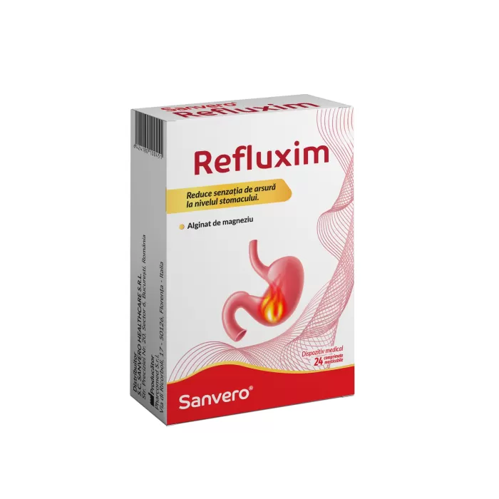 Antiacide - Sanvero Refluxim x 24 comprimate masticabile, medik-on.ro