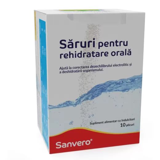 Antidiareice - Sanvero Saruri pentru rehidratare, pulbere orala x 10 plicuri, medik-on.ro
