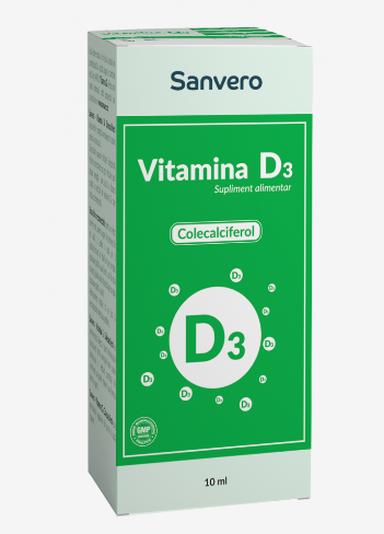 Multivitamine si minerale - Sanvero Vitamina D3 colecalciferol solutie x 10ml, medik-on.ro