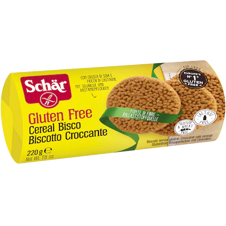 Biscuiti si gustari fara gluten - Schar Biscuiti crocanti Cereal Bisco fara gluten x 220 grame, medik-on.ro