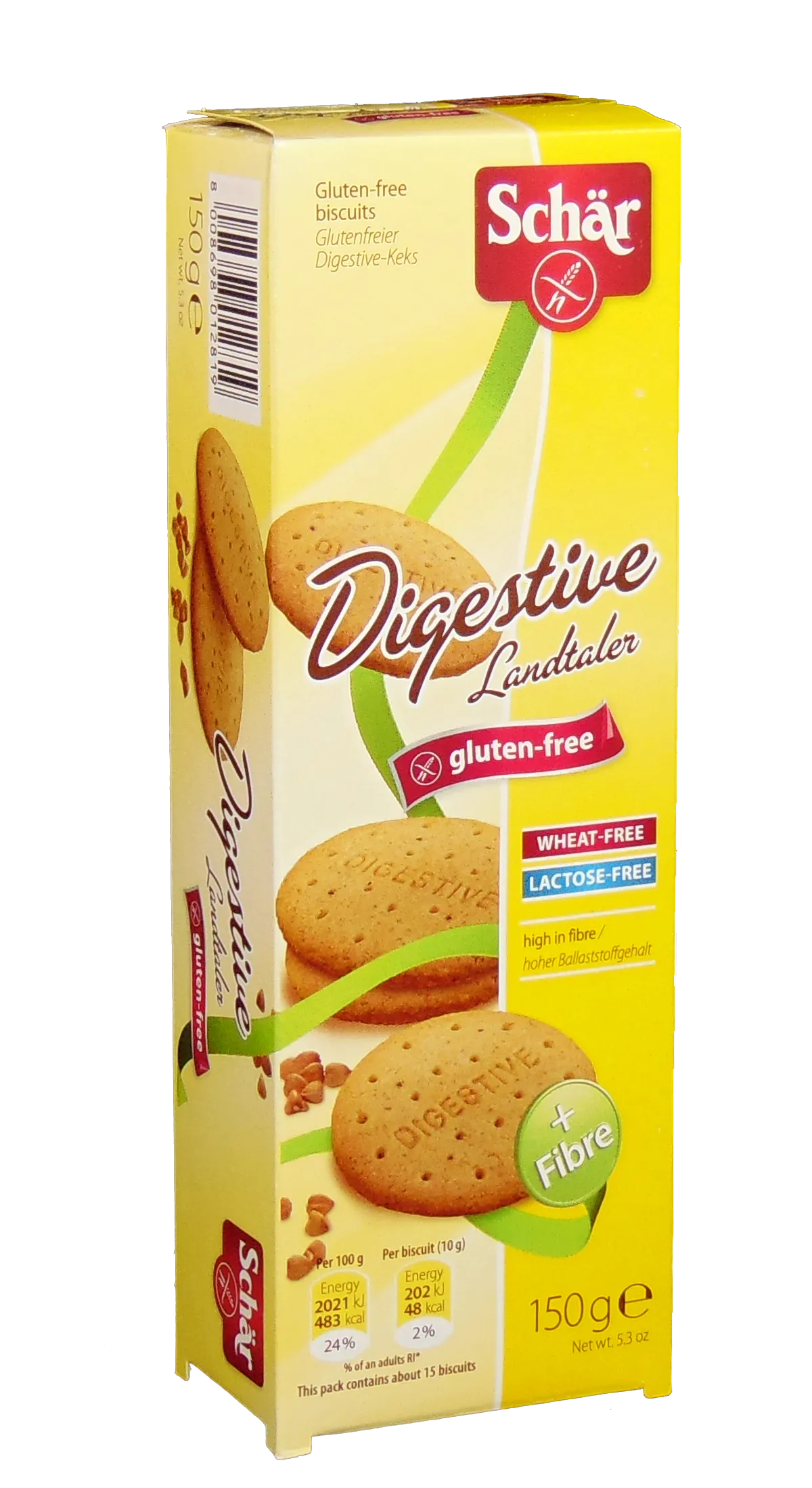 Biscuiti si gustari fara gluten - Schar Biscuiti Digestivi fara gluten si fara lactoza x 150 grame, medik-on.ro
