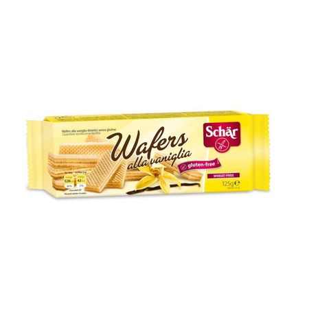 Biscuiti si gustari fara gluten - Schar Wafers napolitane cu crema de lamaie x 125 grame, medik-on.ro