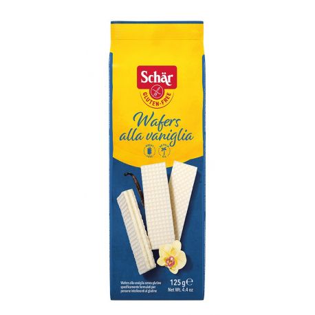 Biscuiti si gustari fara gluten - Schar Wafers napolitane cu crema de vanilie x 125 grame, medik-on.ro