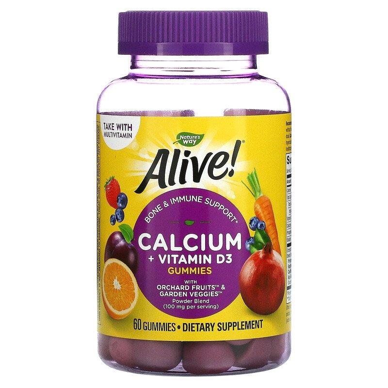 Vitamine - Secom Alive Gummies calcium + vitamina D3 x 60 jeleuri, medik-on.ro
