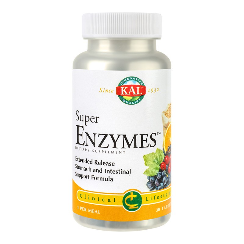 Enzime digestive - Secom Super Enzymes x 30 comprimate, medik-on.ro