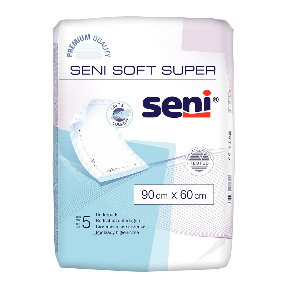 Incontinenta urinara - Seni soft bed paturele aleze (60x60cm) x 5 bucati, medik-on.ro