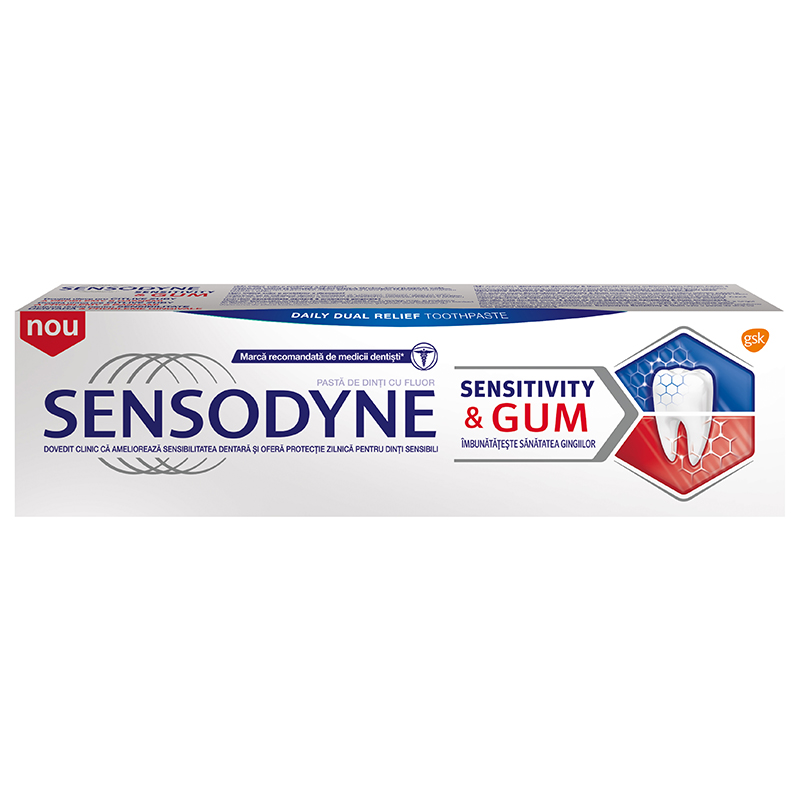 Paste de dinti - Sensodyne pasta de dinti Sensitivity & gum x 75ml, medik-on.ro