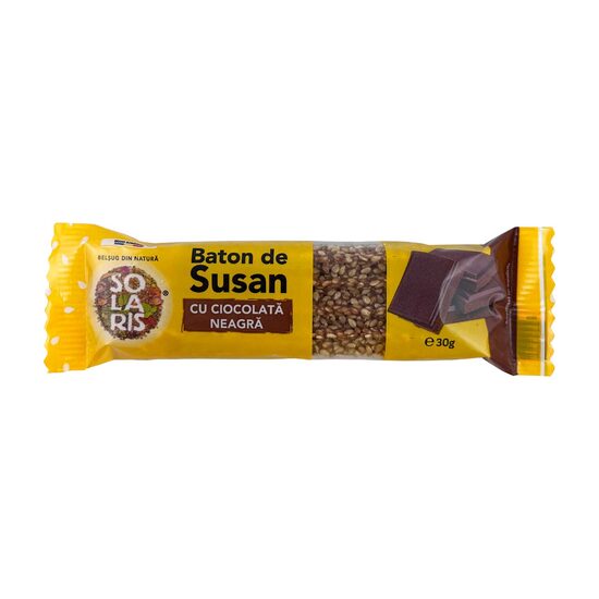 Batoane, jeleuri - Solaris Baton de susan cu ciocolata neagra x 30 grame, medik-on.ro