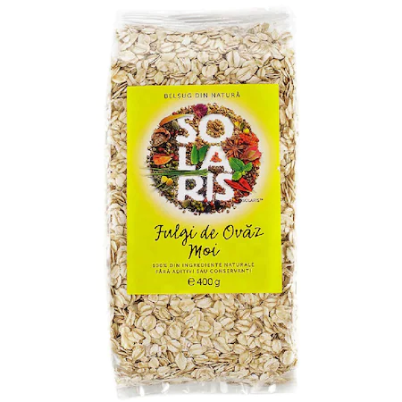 Cereale si musli - Solaris Fulgi de ovaz moi x 400 grame, medik-on.ro