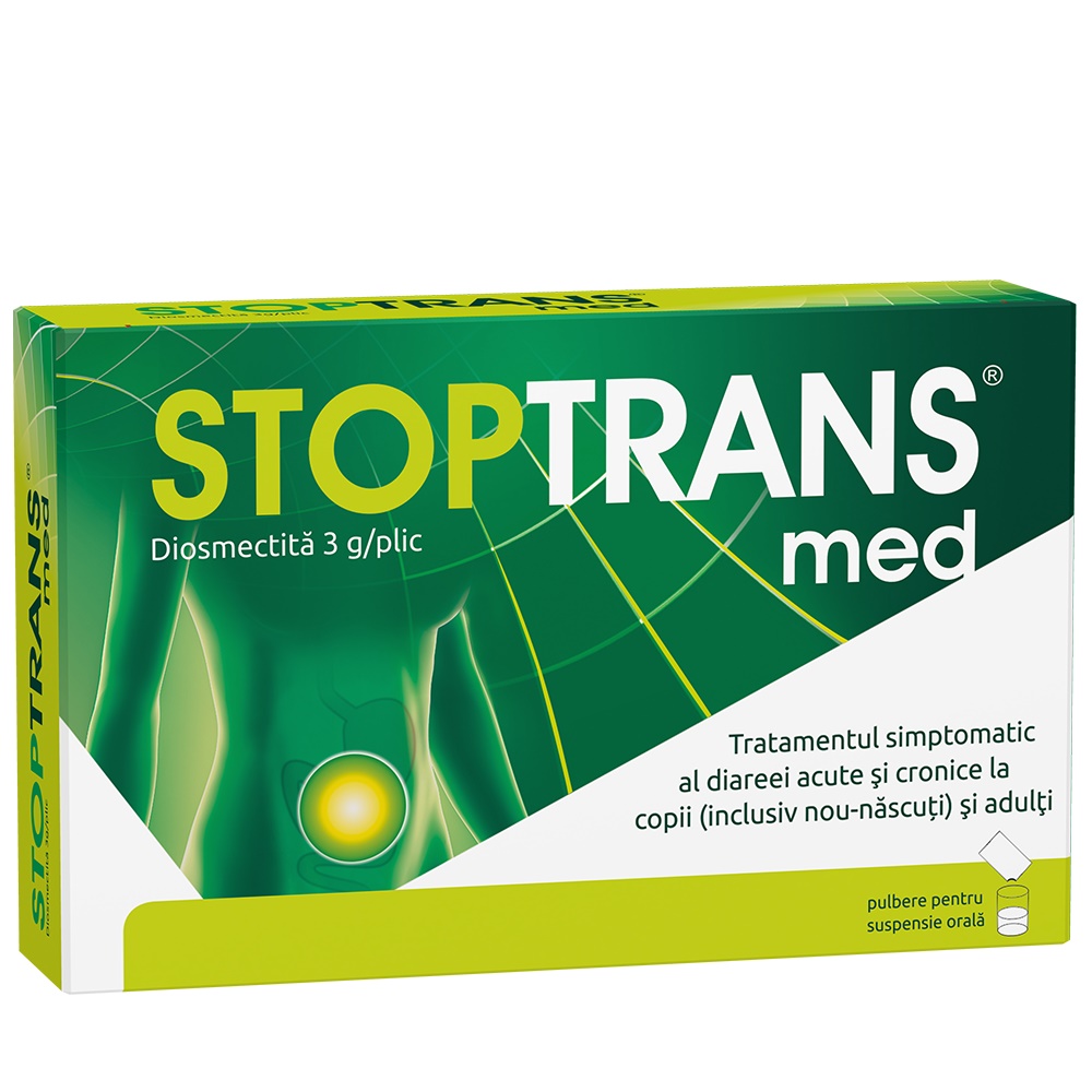 Antidiareice - Stoptrans med x 10 plicuri, medik-on.ro