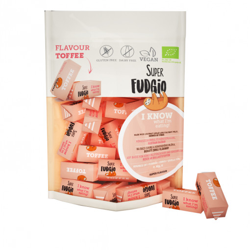 Dulciuri sanatoase - Super Fudgio Caramele Eco cu aroma Toffee x 150 grame, medik-on.ro