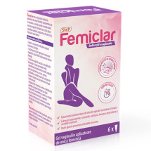 Antimicotice si probiotice locale (zona genitala) - Sun Wave Femiclar Gel vaginal x 6 unidoze, medik-on.ro
