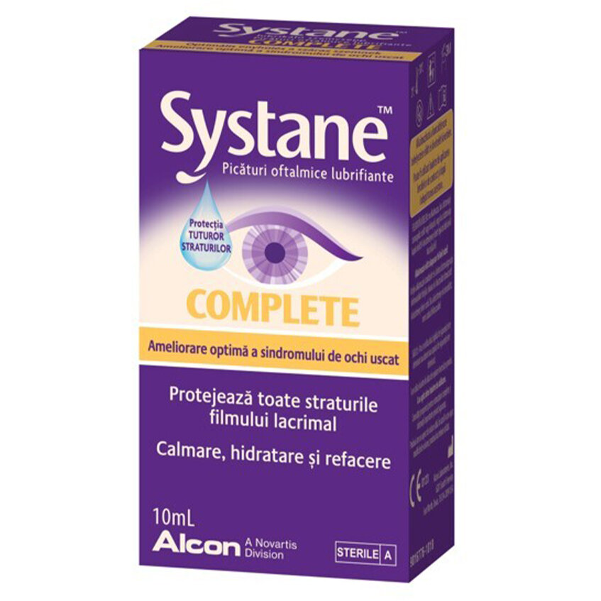 Picaturi si solutii oftalmice - Systane Complete picaturi oftalmice lubrifiante fara conservanti  x 10ml, medik-on.ro