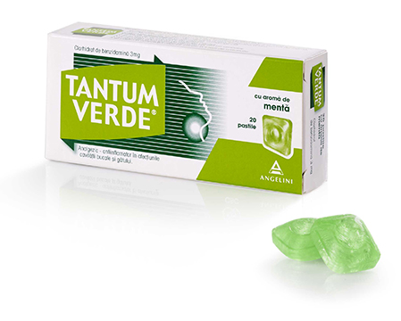 OTC - medicamente fara reteta - Tantum Verde menta 3mg x 20 pastile de supt, medik-on.ro