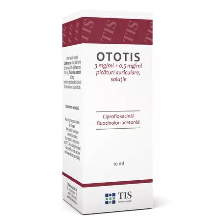 OTC - medicamente fara reteta - Tis Ototis Picaturi auriculare x 10ml, medik-on.ro