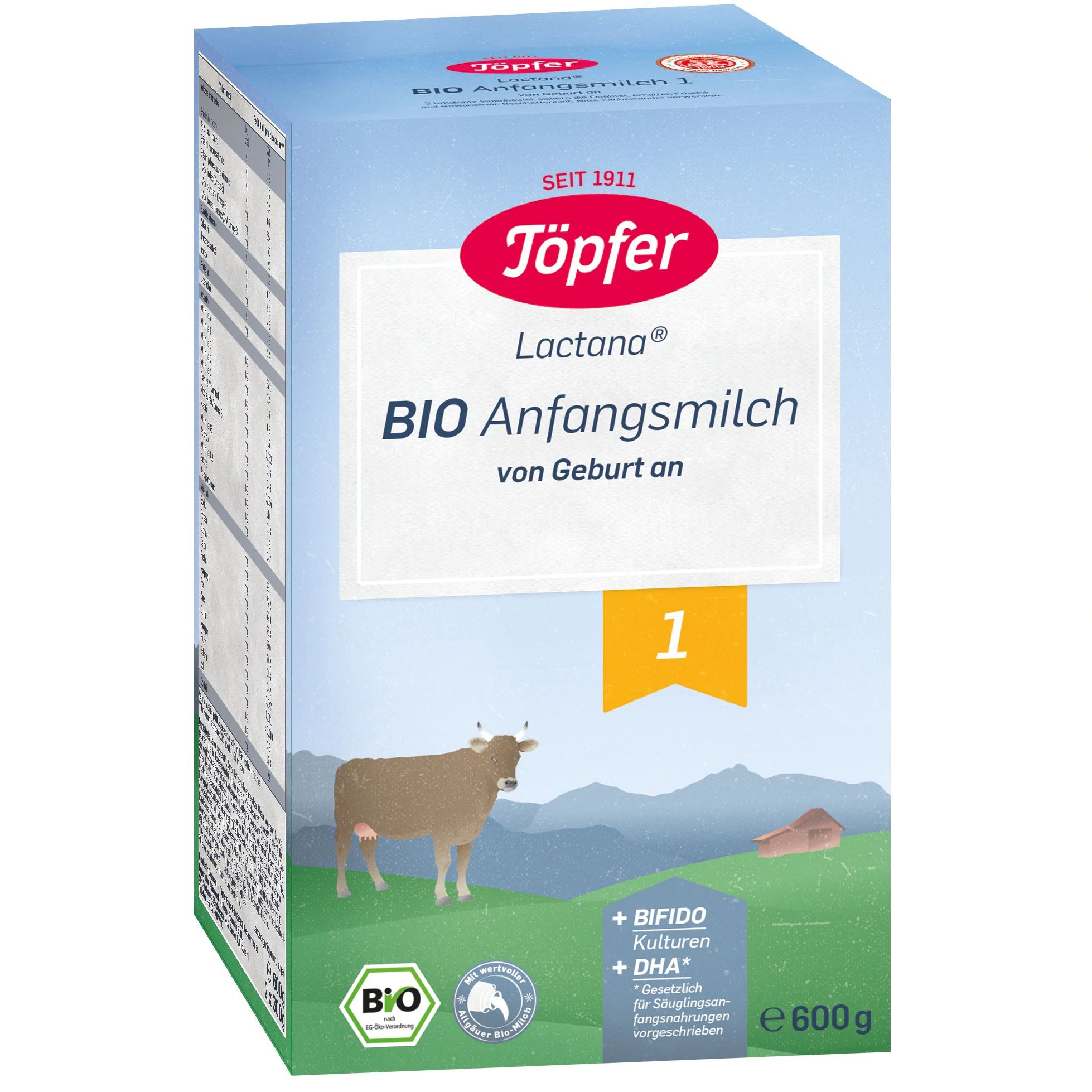 Formule de lapte praf - Topfer Bio 1 lapte x 600 grame, medik-on.ro