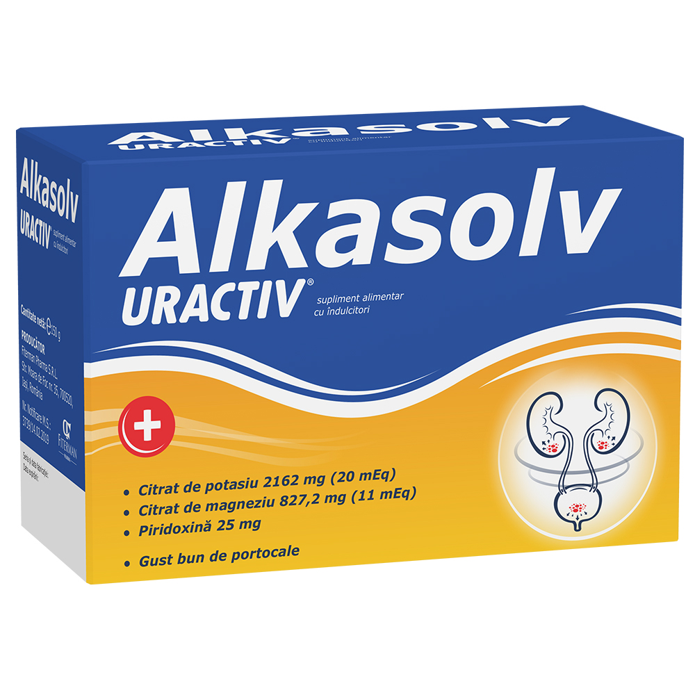 Dezinfectante urinare - Uractiv Alkasolv x 30 plicuri, medik-on.ro