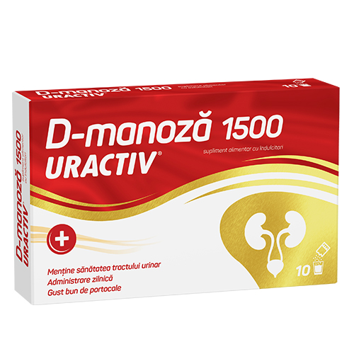 Dezinfectante urinare - Uractiv D-manoza x 10 plicuri, medik-on.ro