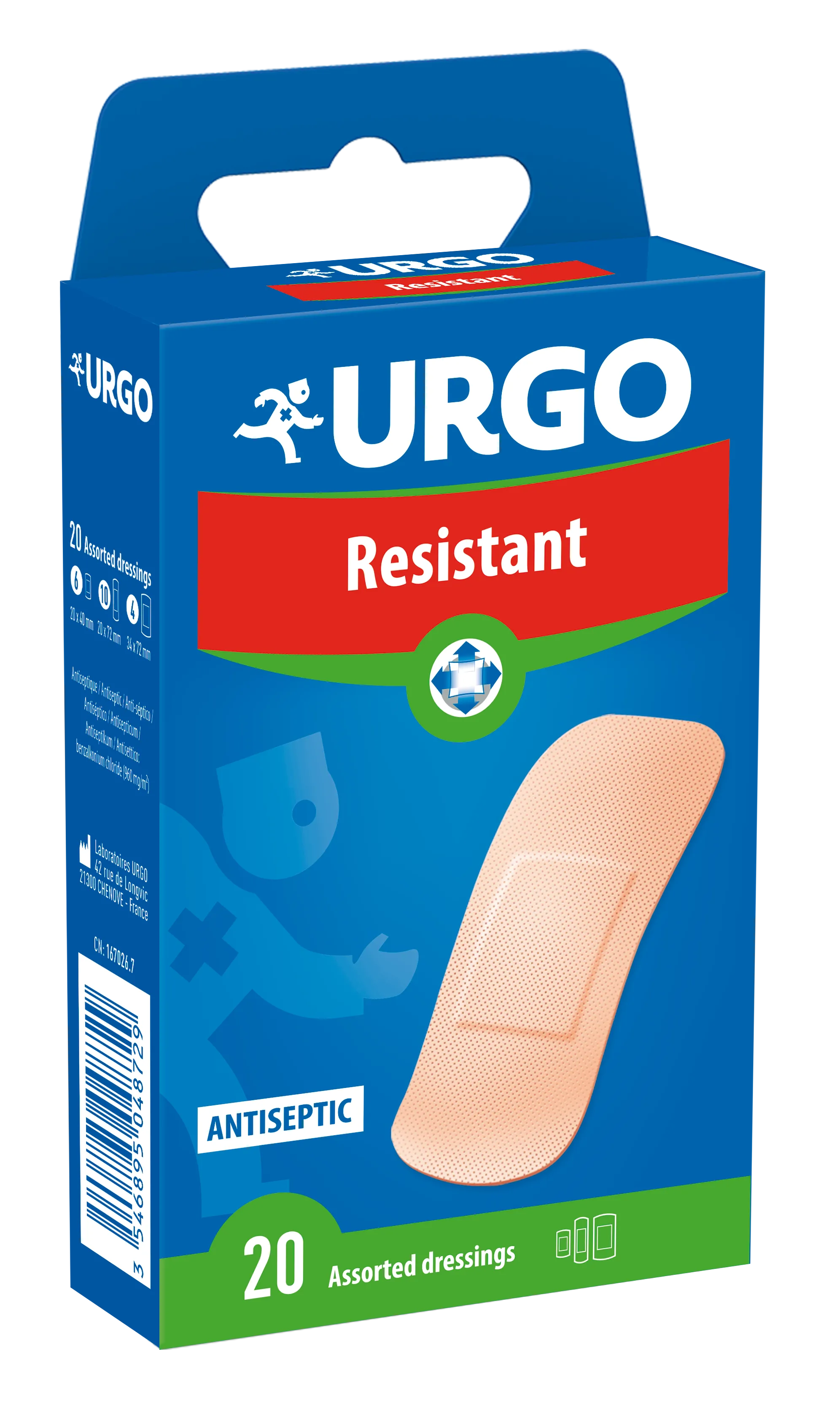 Plasturi, pansamente, ocluzoare - Urgo resistant plasturi x 20 bucati, medik-on.ro