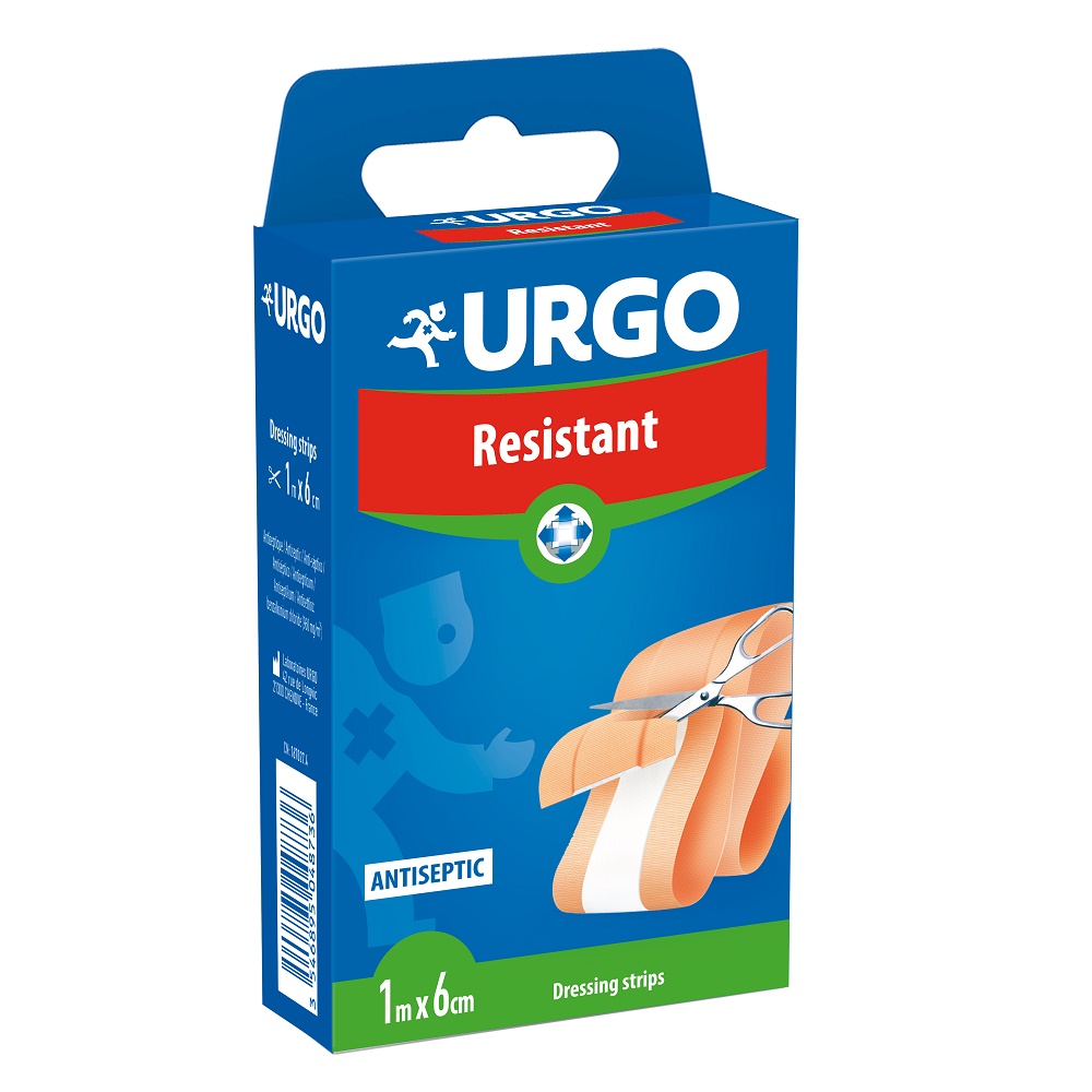 Plasturi, pansamente, ocluzoare - Urgo rezistent banda 1m x 6 cm, medik-on.ro