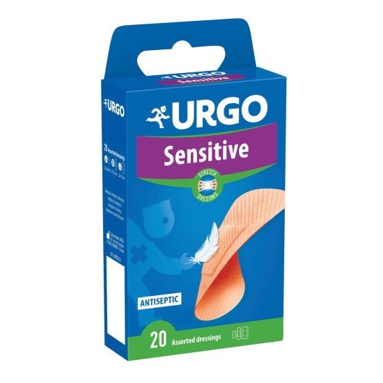 Plasturi, pansamente, ocluzoare - Urgo Sensitive plasturi multi-extensibil x 20 bucati, medik-on.ro