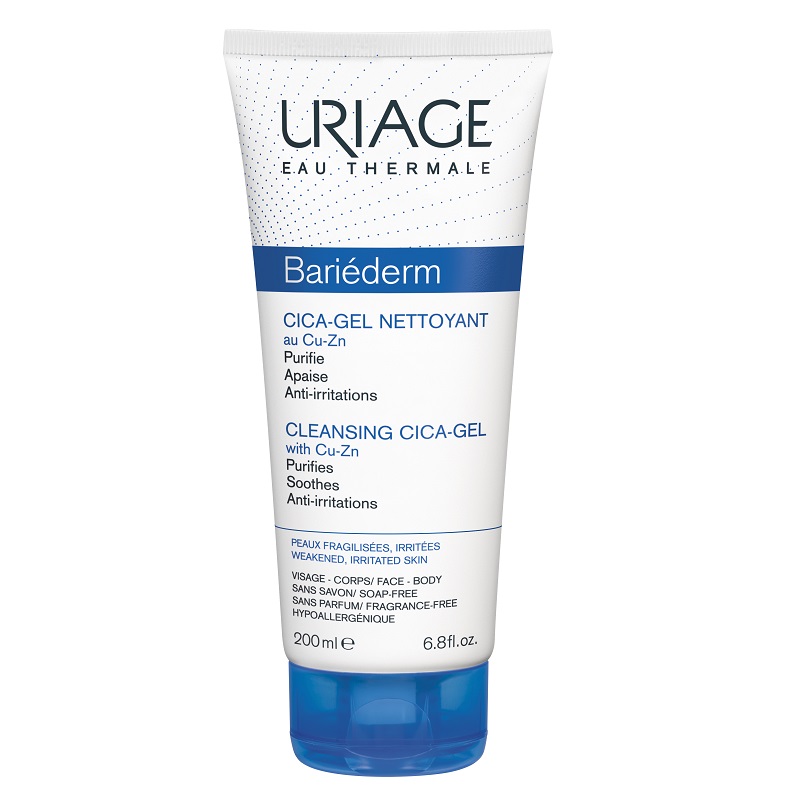 Curatare piele uscata-atopica - Uriage Bariederm Cica gel de curatare x 200ml, medik-on.ro