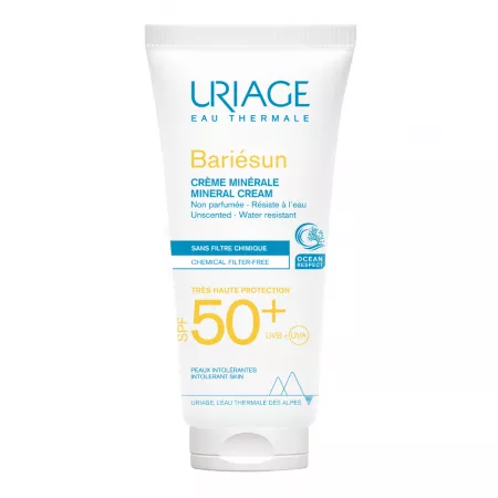 Produse cu SPF pentru fata - Uriage Bariesun Crema minerala protectie solara SPF50+ 100 ml, medik-on.ro