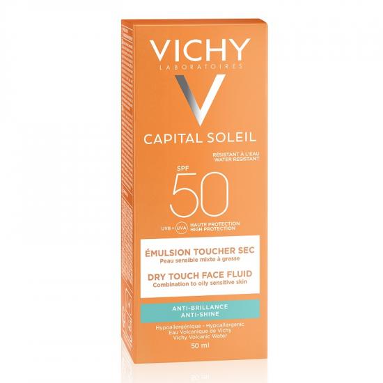 Produse cu SPF pentru fata - Vichy Capital Soleil emulsie matifianta Dry Touch SPF50+ x 50ml, medik-on.ro