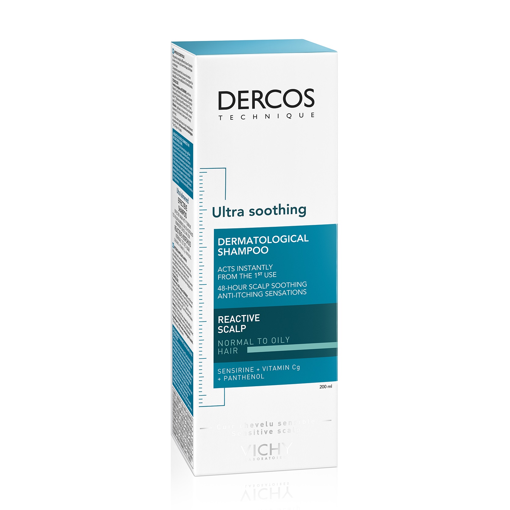 Sampon - Vichy Dercos sampon ultracalmant pentru scalp sensibil si par normal gras x 200ml, medik-on.ro