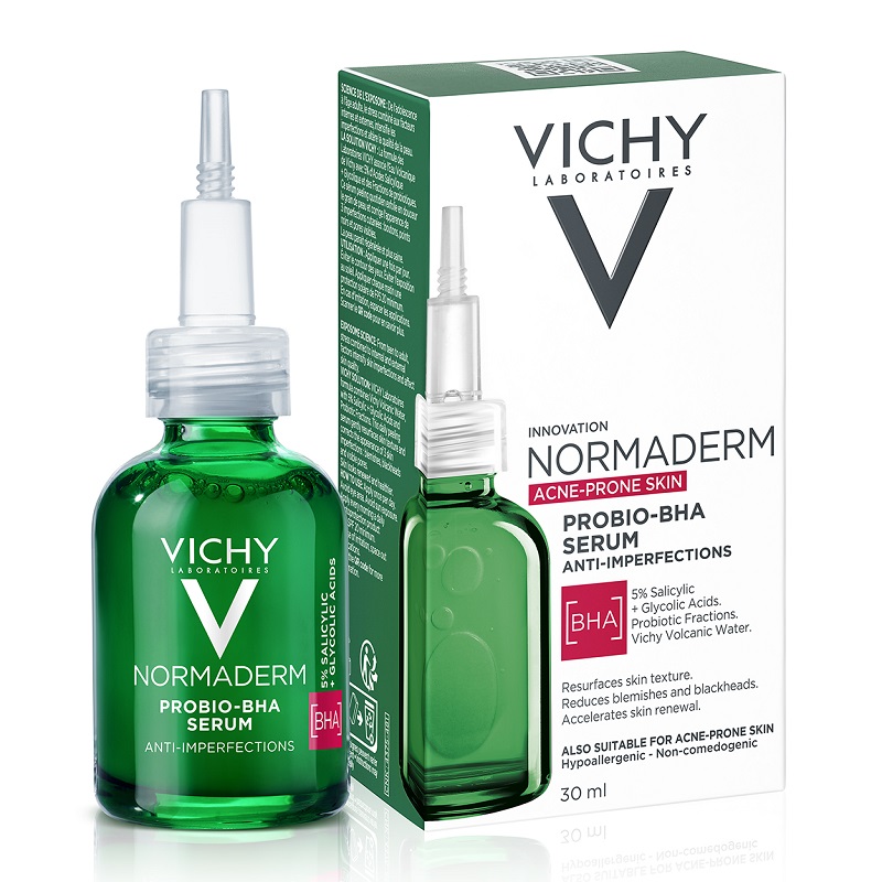 Ingrijire ten gras-acneic - Vichy Normaderm Probio-BHA Serum Anti-imperfectiuni x 30ml, medik-on.ro