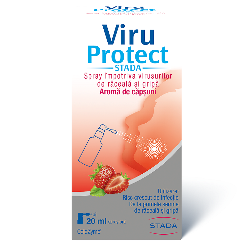 Imunitate - ViruProtect spray oral cu aroma de capsuni x 20ml, medik-on.ro