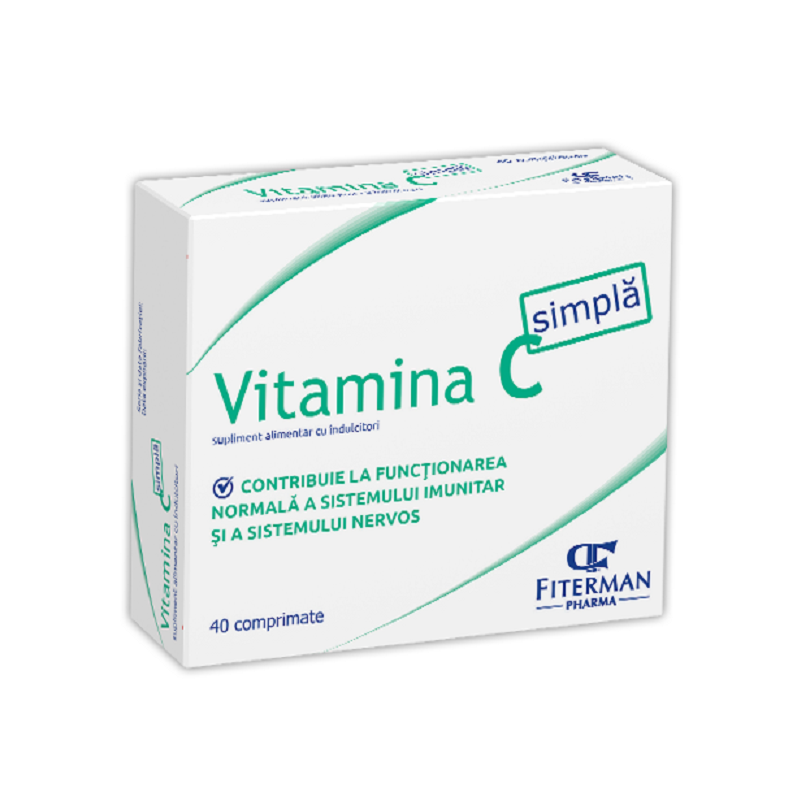 Imunitate - Vitamina C simpla x 40 comprimate (Fiterman), medik-on.ro