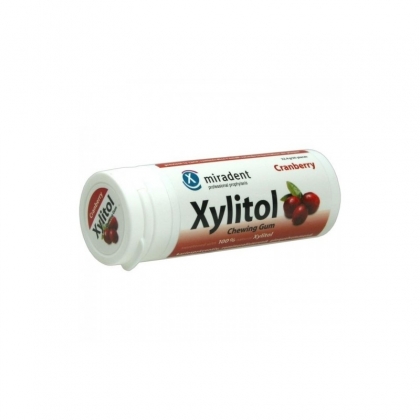 Paste de dinti - Xylitol guma de mestecat cu aroma de merisoare x 30 pastile, medik-on.ro