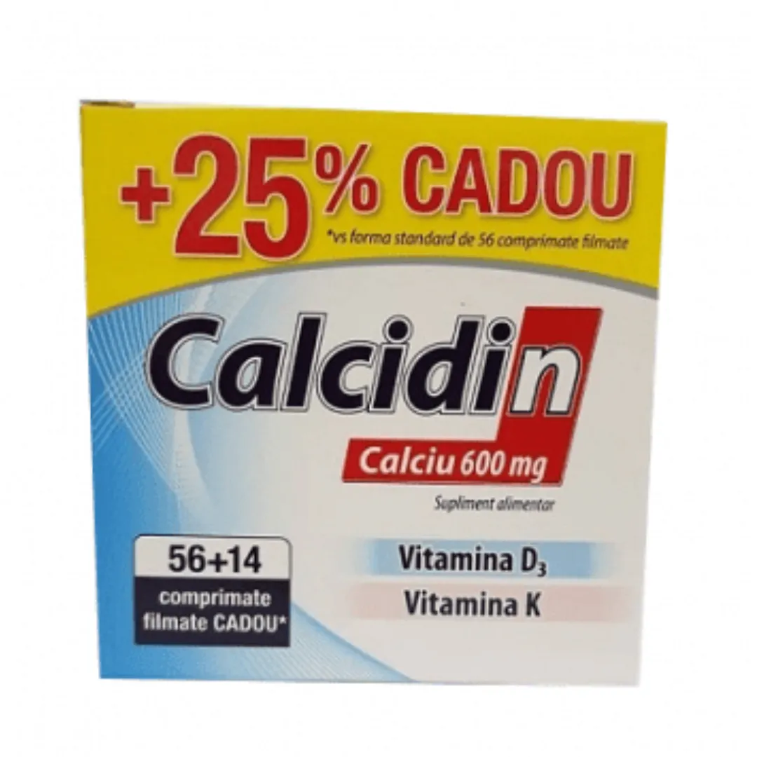 Multivitamine si minerale - Zdrovit Calcidin x 56 comprimate + 14 comprimate cadou, medik-on.ro