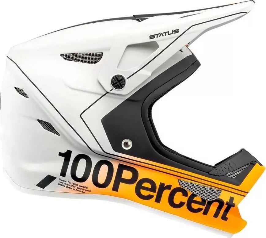 100% cască integrală 100% STATUS Cască DH/BMX dimensiune Carby Silver M (57-58 cm) (NOU)