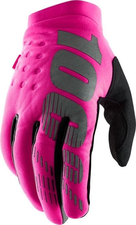 100% Mănuși 100% BRISKER Mănuși de damă roz neon negru mărime. XL (lungimea mâinii 187-193 mm) (NOU)