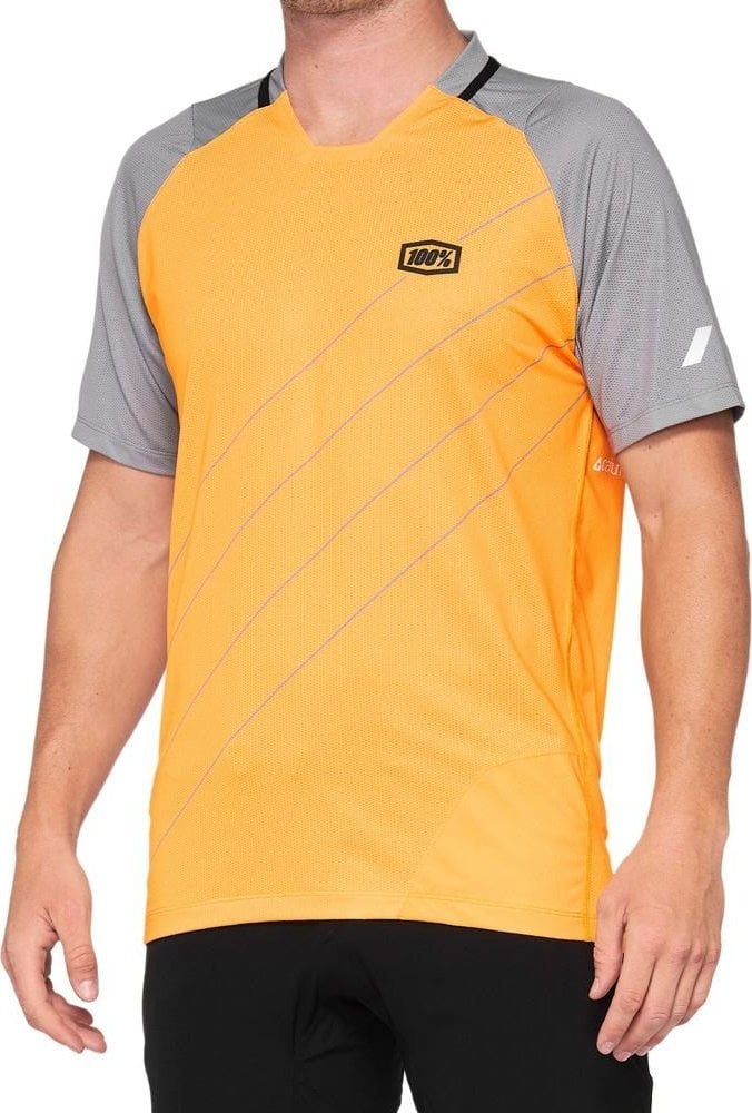 100% Tricou bărbați 100% Jersey CELIUM mânecă scurtă portocaliu gri mărime XL (NOU 2021)