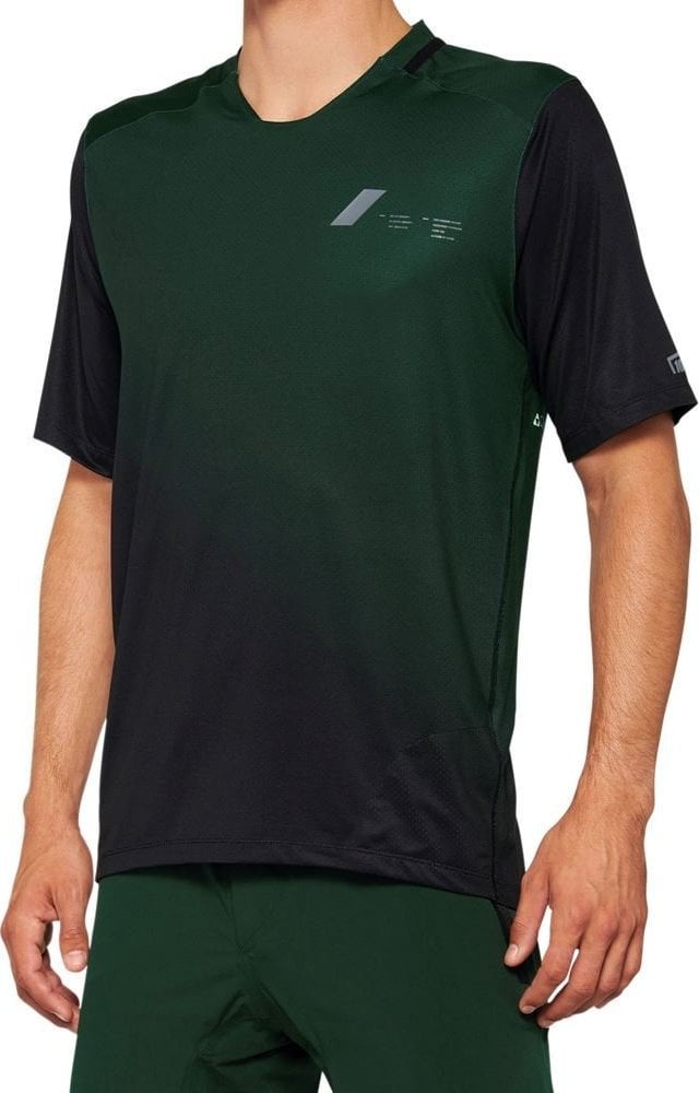 100% Tricou bărbați 100% Jersey CELIUM mânecă scurtă verde pădure negru mărime L (NOU 2022)