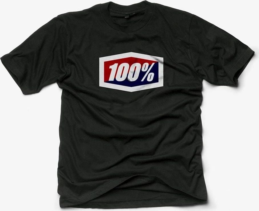 100% Tricou 100% OFICIAL mânecă scurtă mărimea neagră L (NOU)