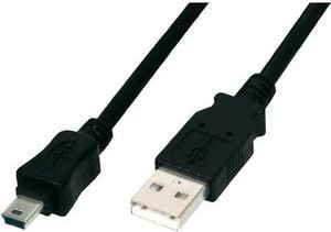1.8m cablu USB negru Conector USB A / M - microUSB B Conector / M s / USB 2.0 (AK-300110-018-S)