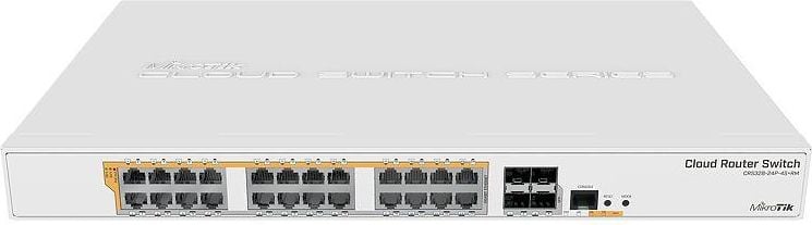 24xGig LAN 4xSFP + 19 „PoE 802.3af / la 500W (MT CRS328-24P + RM-4S)