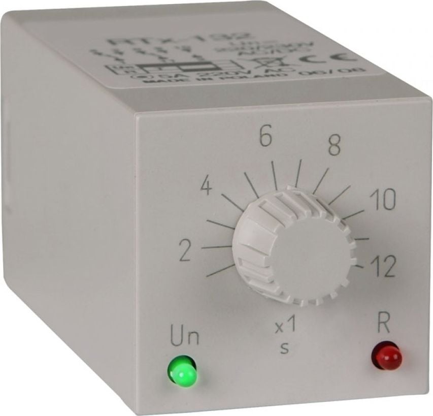 2P timer 5A 1-12sek 220-230V AC / DC comutare întârziere Tx-132 220/230 12 sec (2000640)